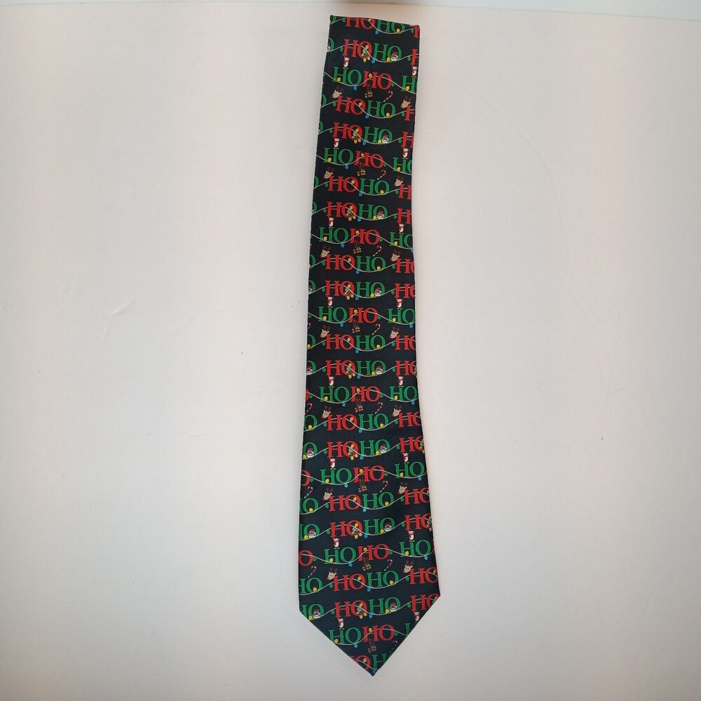 Nut Cracker Festive Ties Christmas Themed Ho Ho Ho Lights Gift Snowman Cane 58x4